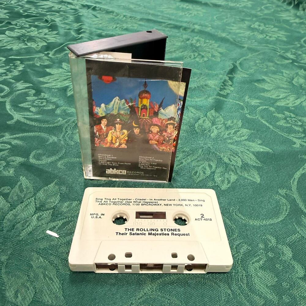 ROLLING STONES Cassette Tape Rock Psychedelic THEIR SATANIC MAJESTIES REQUEST